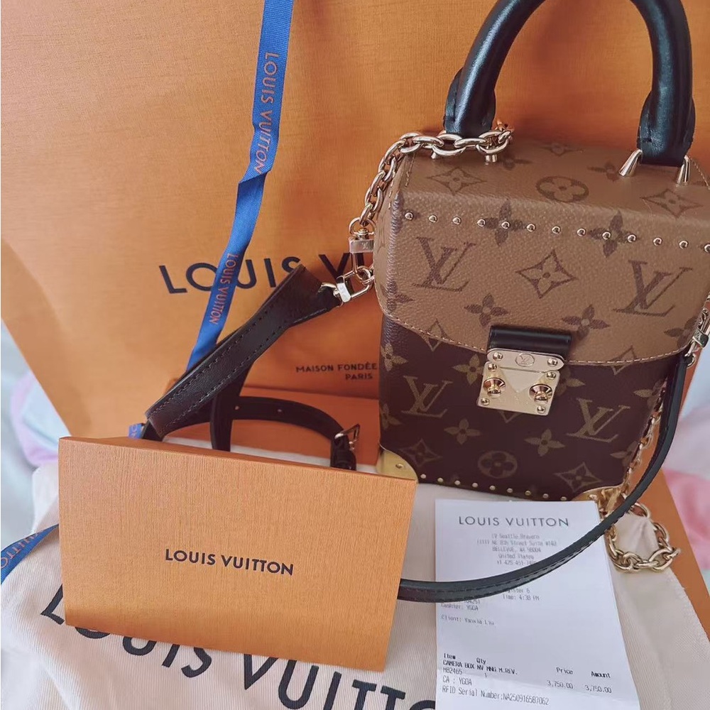 Louis Vuitton Brown Two-Tone Monogram Mini Crossbody with Gold Hardware